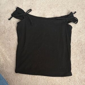 Hollister Black Off-Shoulder Crop Top